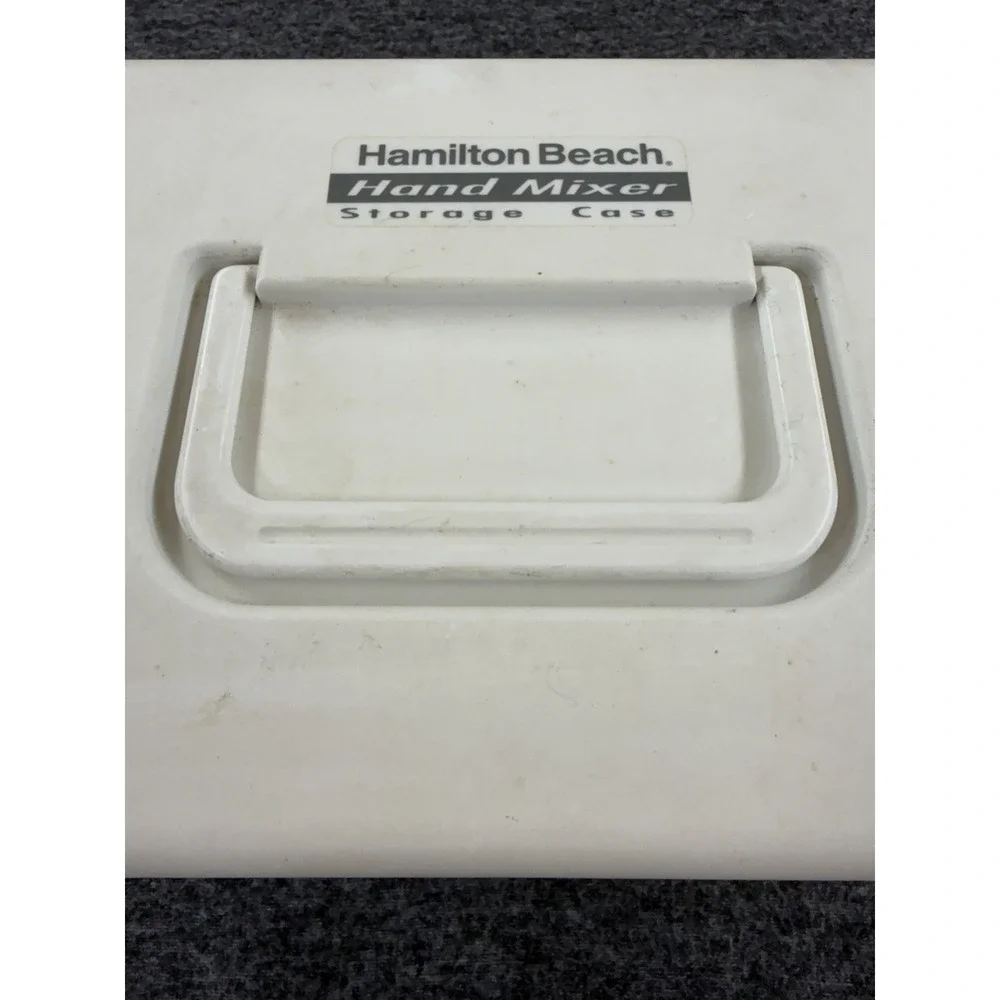 Vintage Hamilton Beach 5 Speed Hand Mixer Model 62577 With Storage Case Beaters